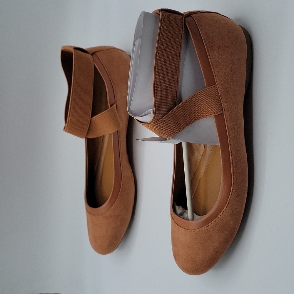 Style & Company BEAAF Ballet Flats crisscross Ankle Strap Shoes Spice 6.5 - Picture 6 of 10